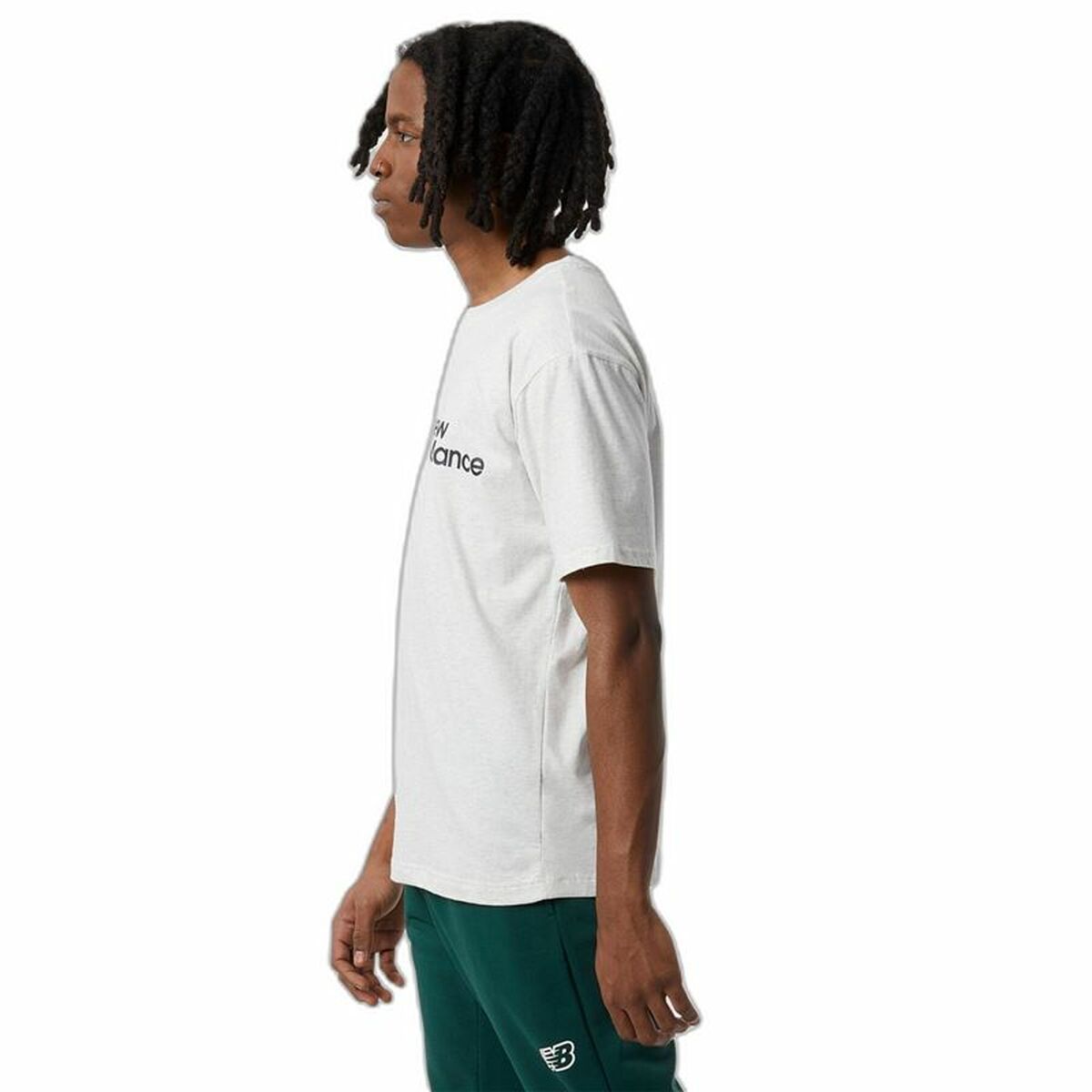 T-shirt med kortärm Herr New Balance Nb Essentials Graphic 1 Sah Vit - 4