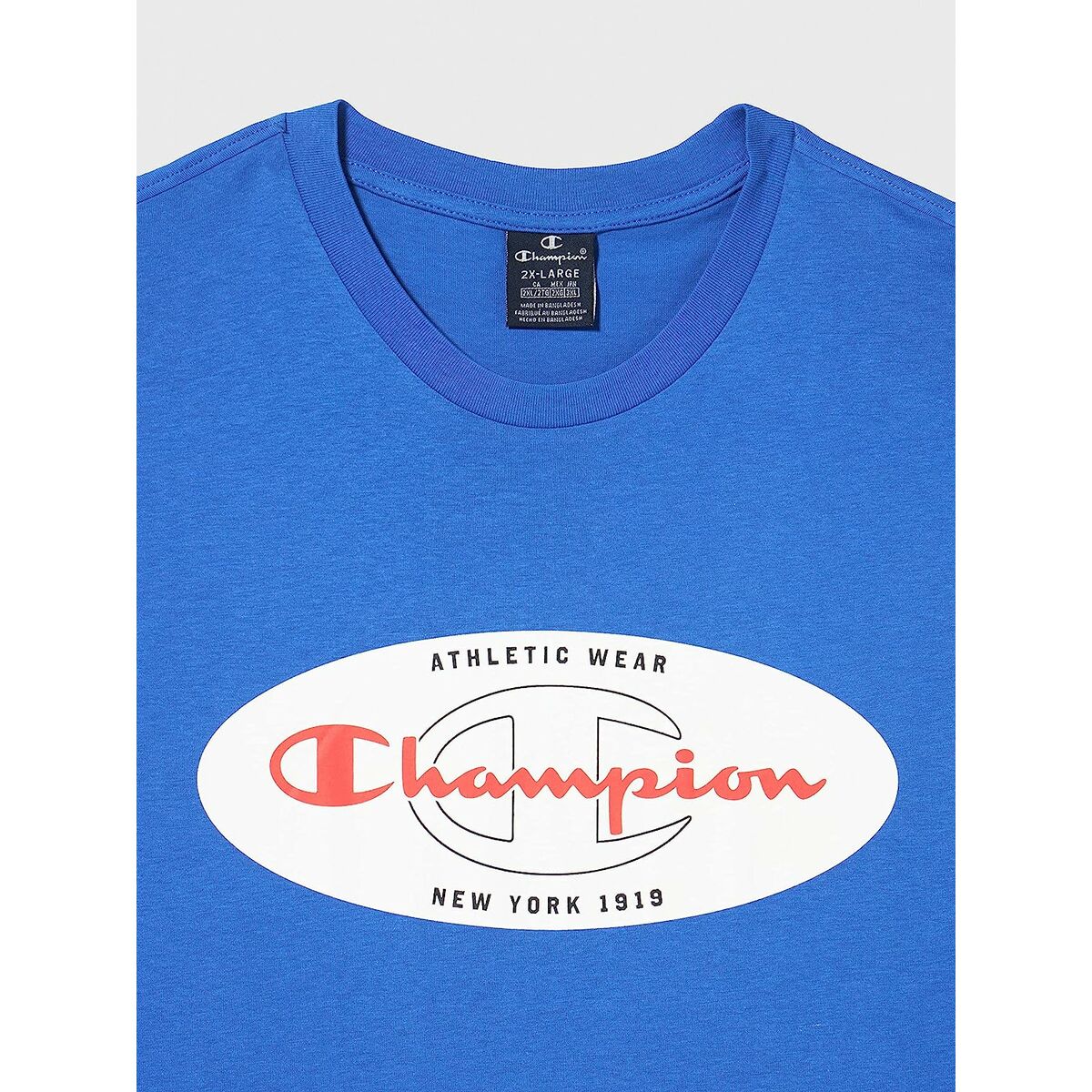 T-shirt med kortärm Herr Champion Crewneck Blå - 3