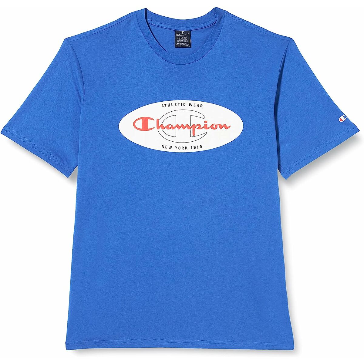 T-shirt med kortärm Herr Champion Crewneck Blå - 2