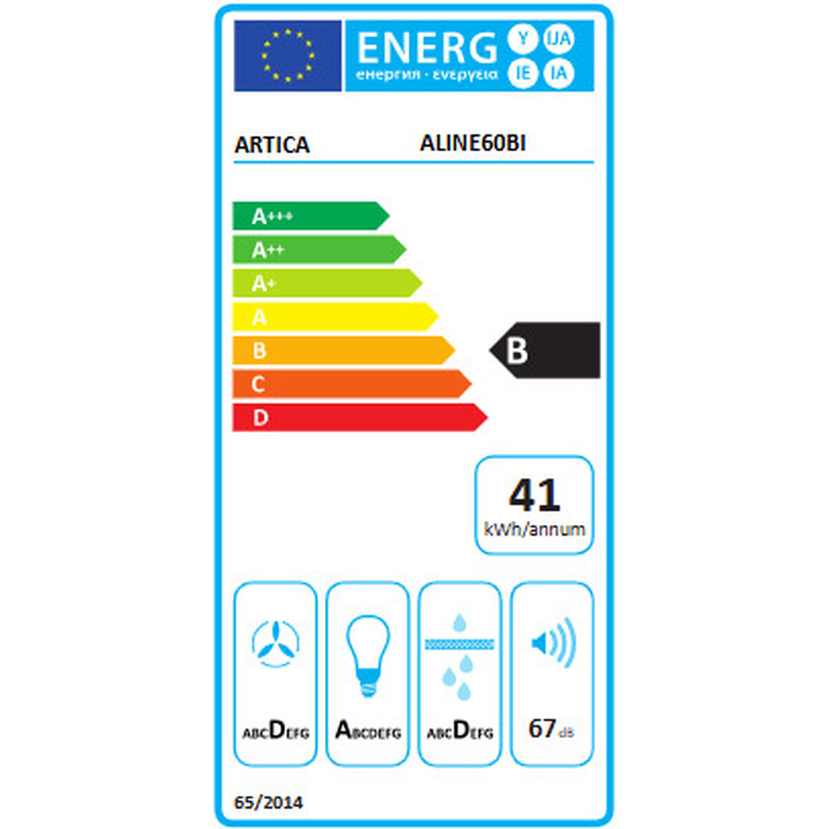 Konventionell fläkt Artica ALINE60BI Stål - 2