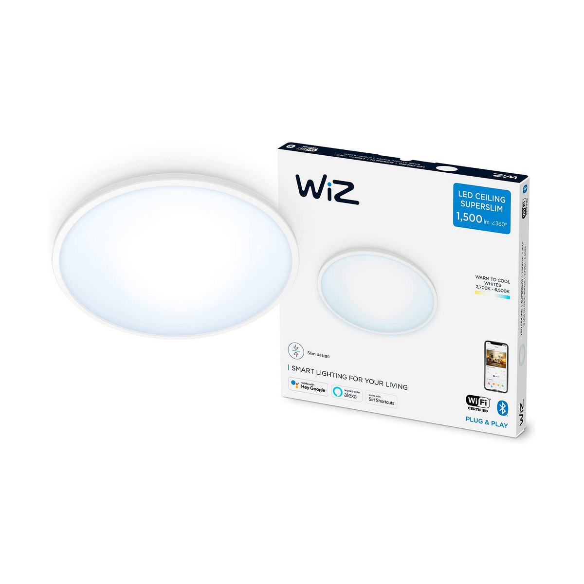 Taklampa Philips Wiz 16 W 29,2 x 2,3 cm Vit Multicolour (2700 K) (6500 K) - 12