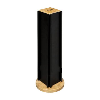 Ställ för 24 kaffekapslar Secret de Gourmet Noir Kitchen Svart Metall Bambu (11,5 x 11,5 x 35 cm)