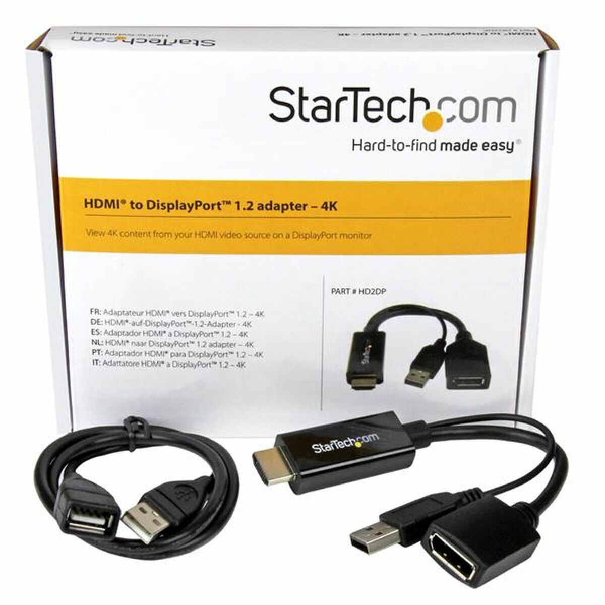 DisplayPort till HDMI Adapter Startech HD2DP                Svart 4K - 4