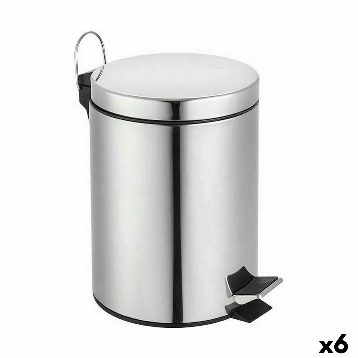 Sophink med pedal Confortime Silvrig 5 L (6 antal) - 3
