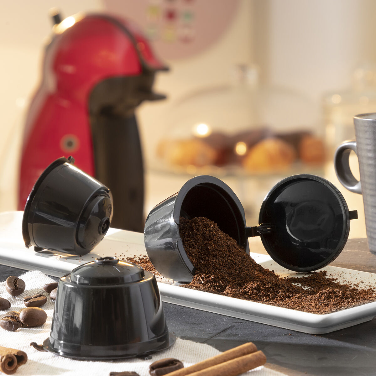 Uppsättning med 3 återanvändbara kaffekapslar Redol InnovaGoods - 19