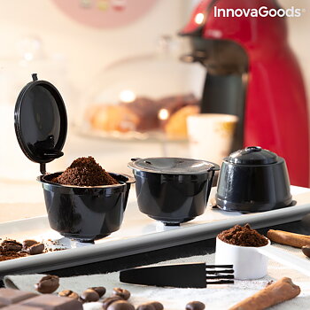 Uppsättning med 3 återanvändbara kaffekapslar Redol InnovaGoods