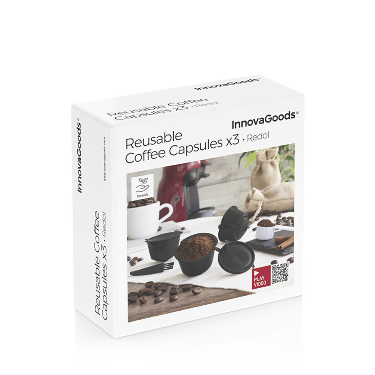 Uppsättning med 3 återanvändbara kaffekapslar Redol InnovaGoods - 5