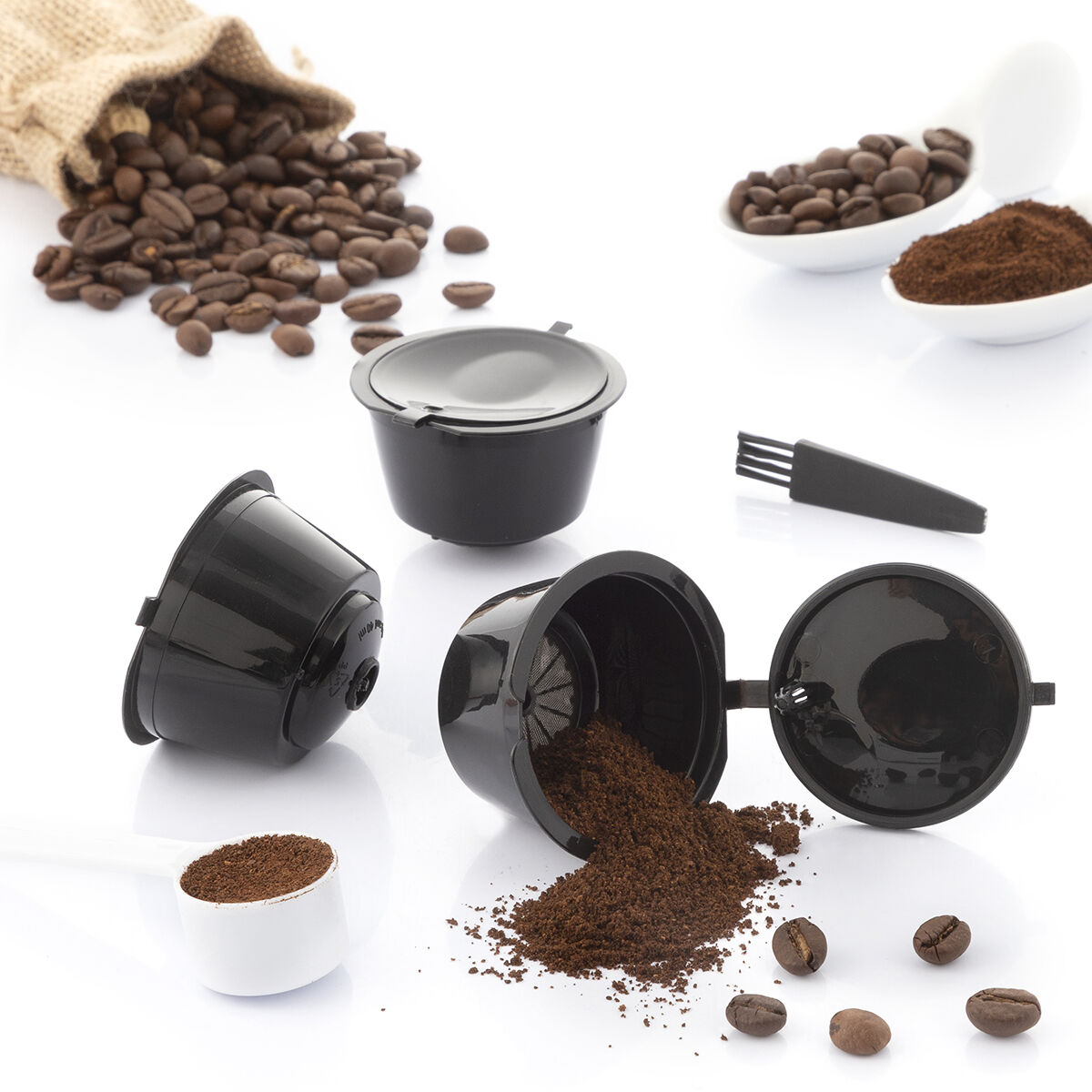 Uppsättning med 3 återanvändbara kaffekapslar Redol InnovaGoods - 12