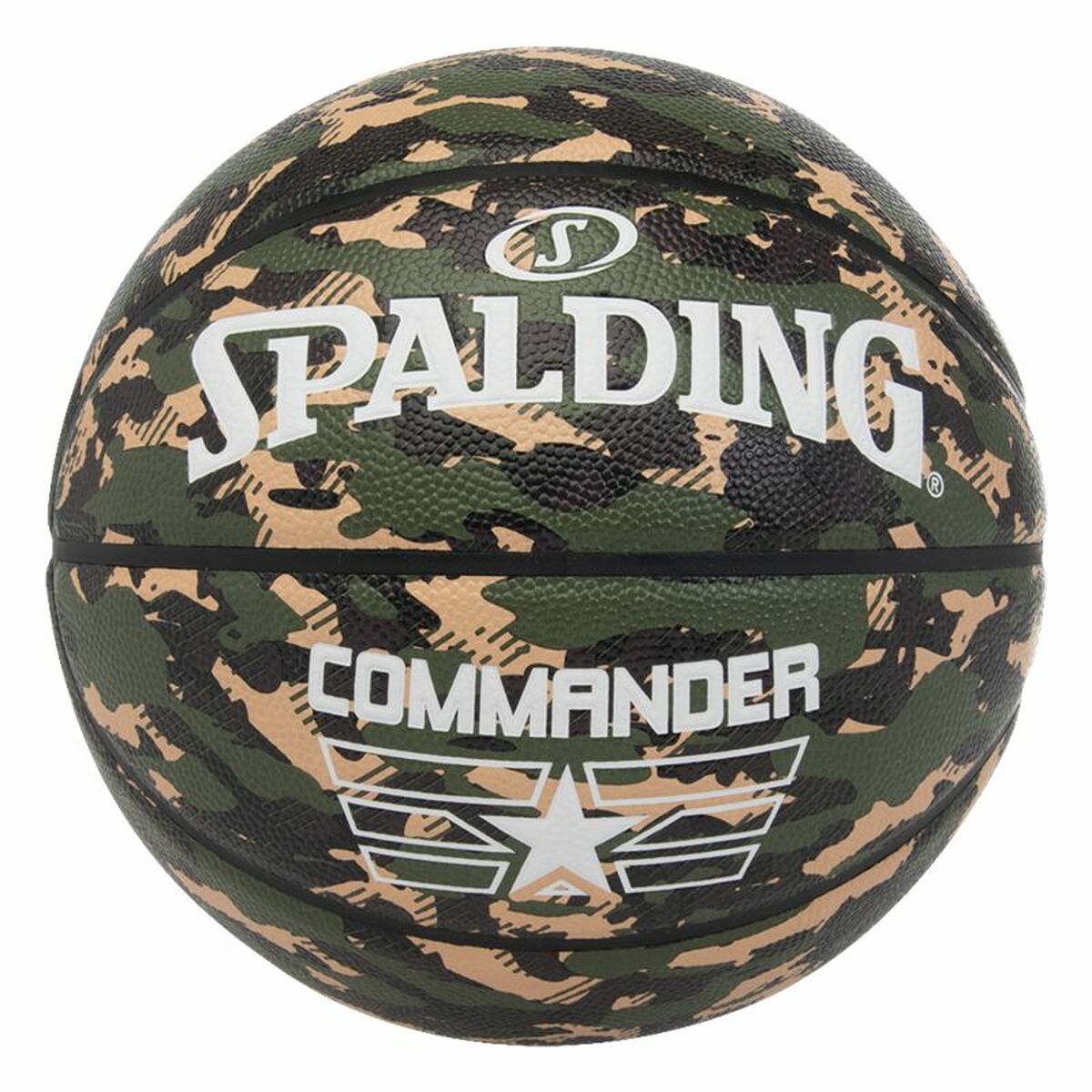 Basketboll Spalding Commander Camo Grön Oliv 7 Syntetisk (Storlek 7) - 3