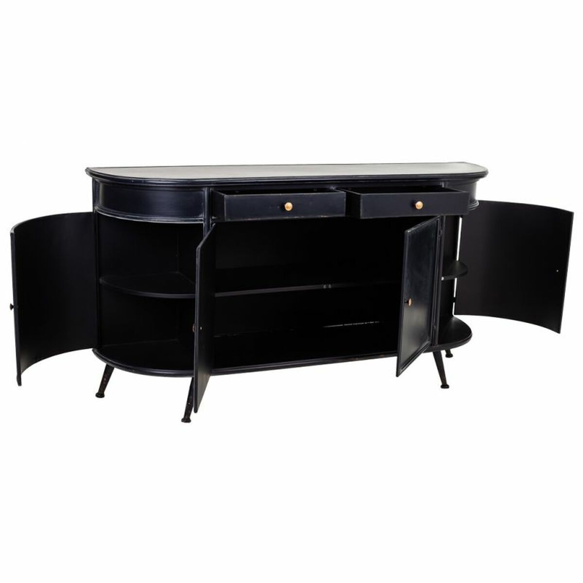 Skänk Alexandra House Living Svart Järn 40 x 80 x 150 cm - 4