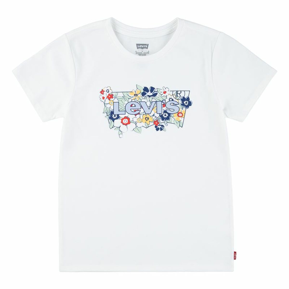 Barn T-shirt med kortärm Levi's Lvg Ss Batwing Fill Vit