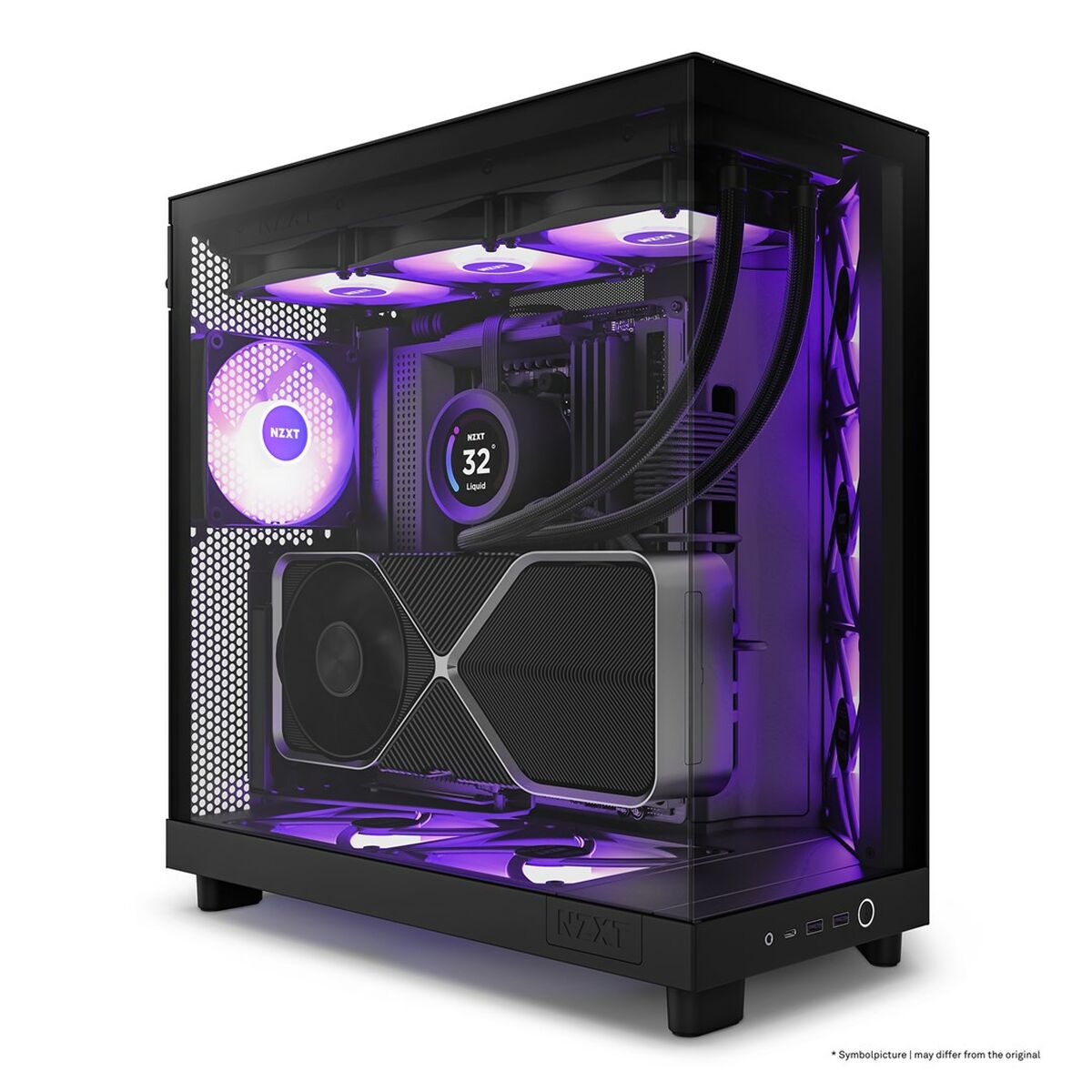 ATX Semitorn NZXT H6 Air Flow Svart - 8