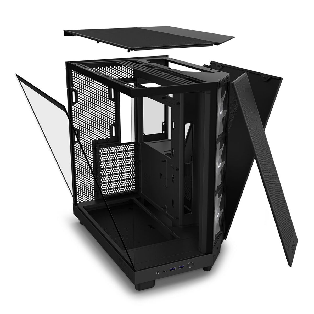 ATX Semitorn NZXT H6 Air Flow Svart - 6