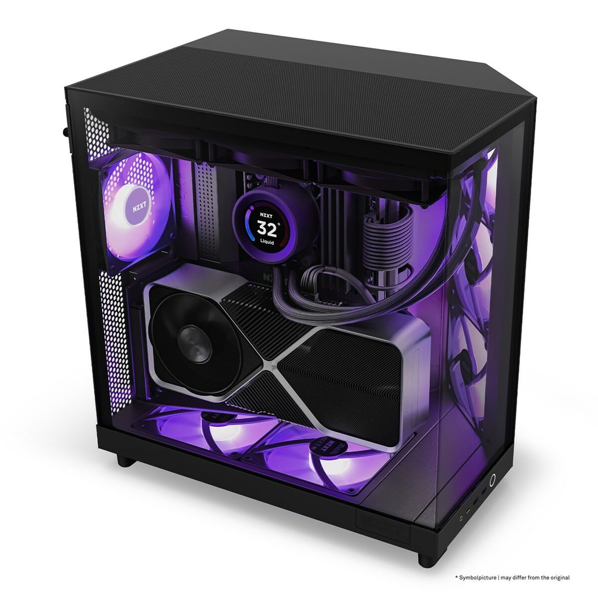 ATX Semitorn NZXT H6 Air Flow Svart - 7