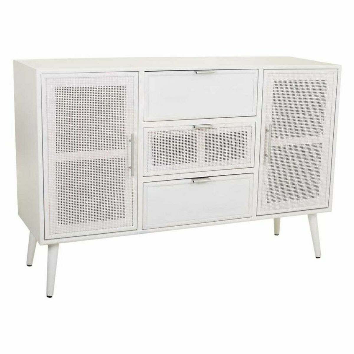 Skänk Alexandra House Living Vit Silvrig Bambu Trä MDF 40 x 81 x 120 cm