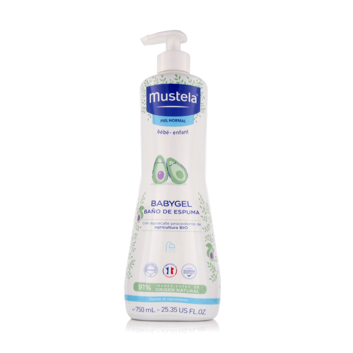 Duschtvål Mustela BabyGel Avokado 750 ml