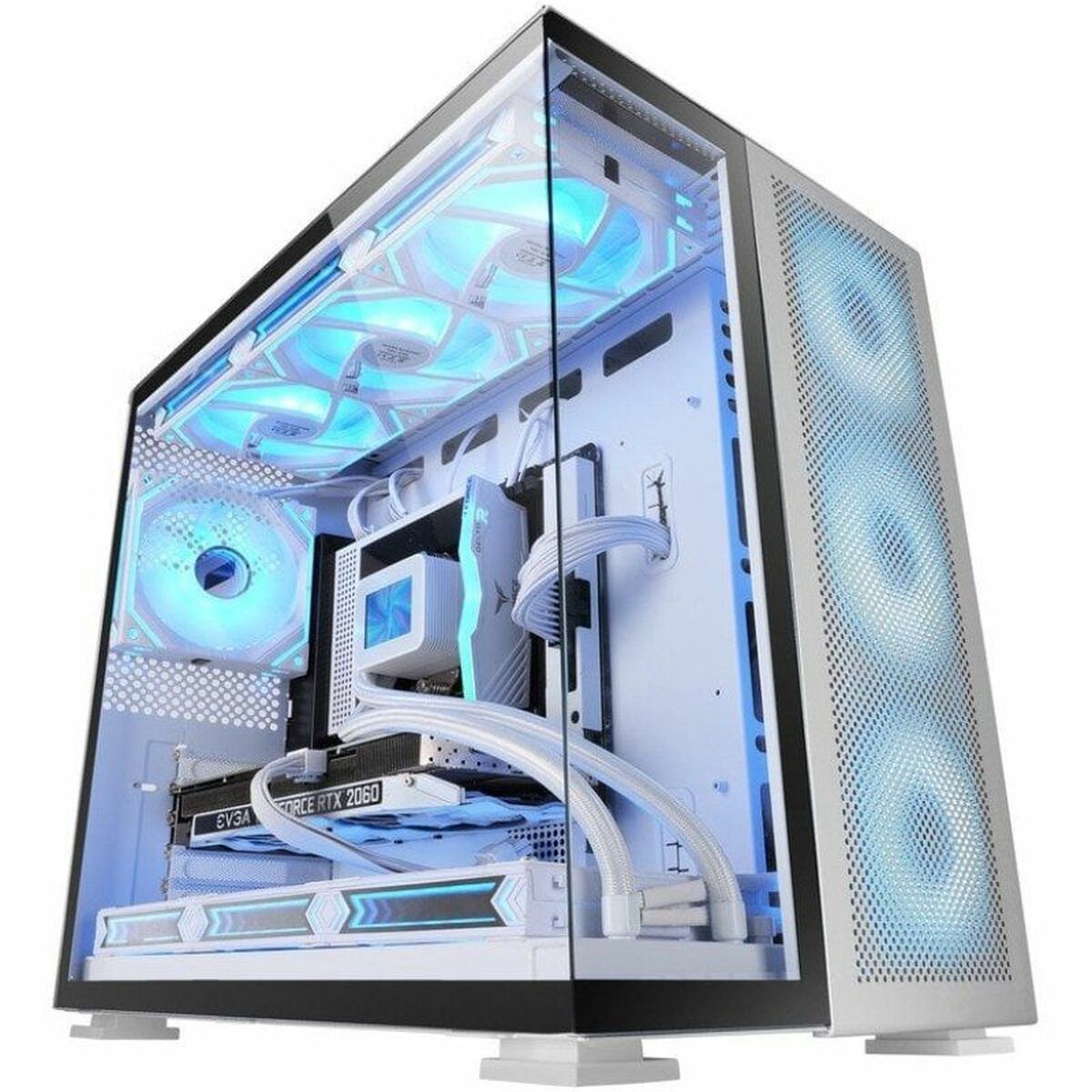 ATX Semitorn Mars Gaming MCNOVA2 Vit Silvrig