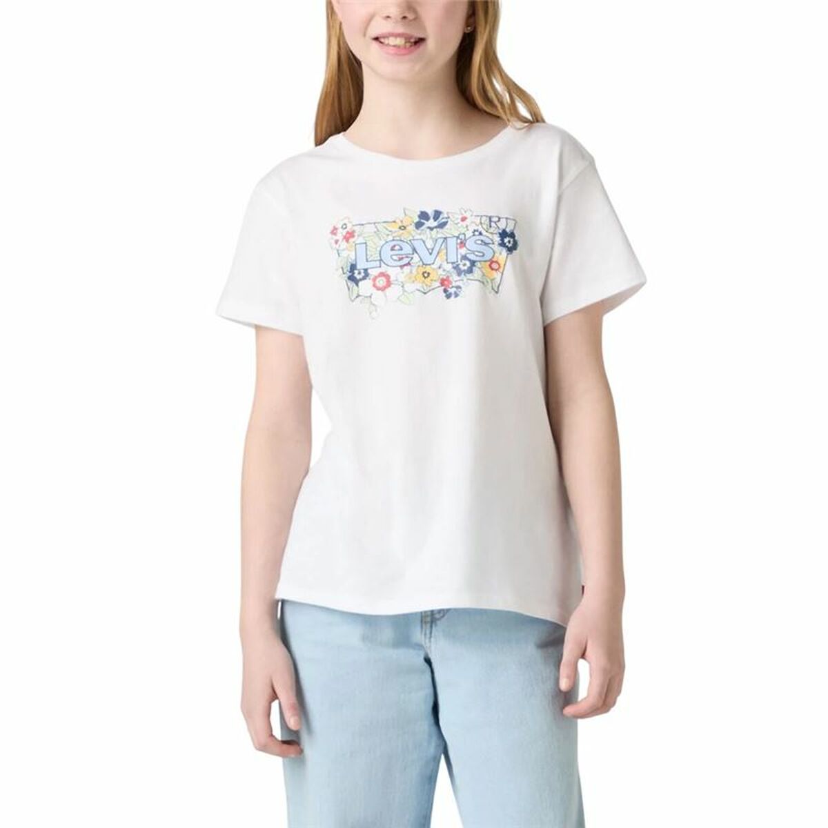 Barn T-shirt med kortärm Levi's Lvg Ss Batwing Fill Vit - 3