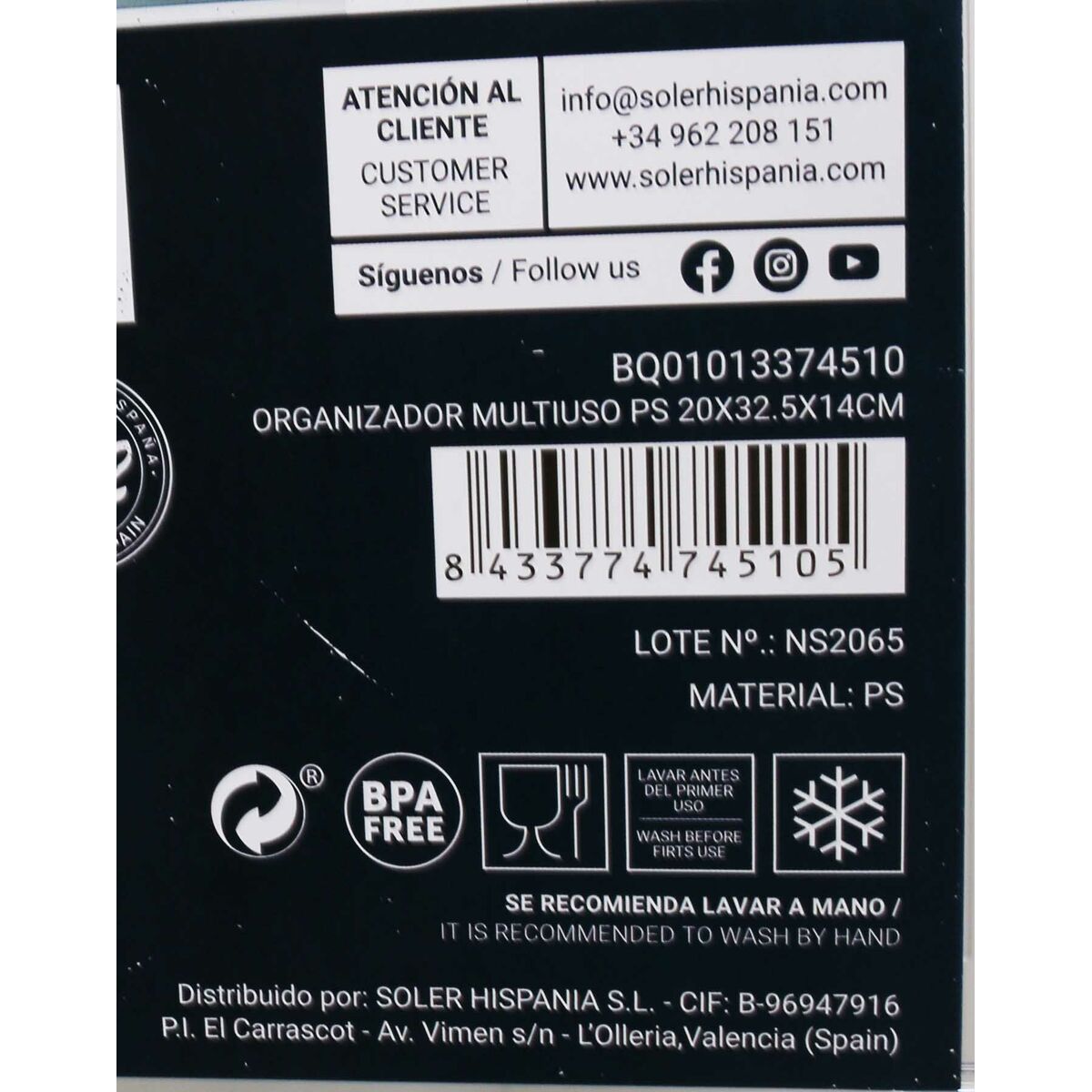 Allsidig låda Quttin Transparent 20 x 32,5 x 14 cm (12 antal) - 5