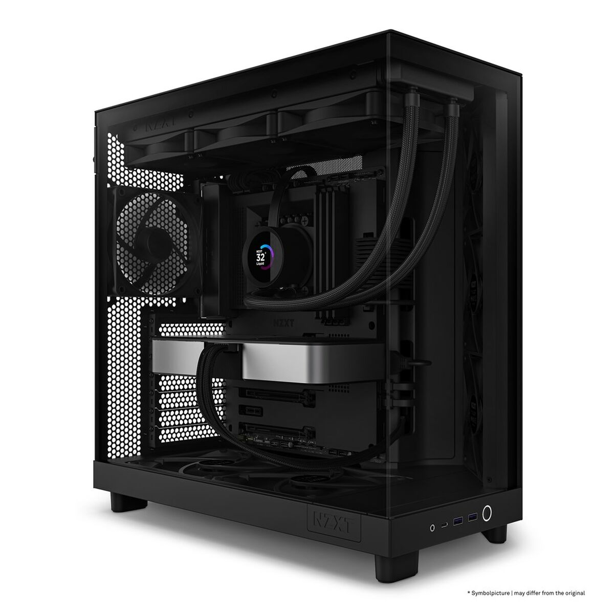 ATX Semitorn NZXT H6 Air Flow Svart - 5