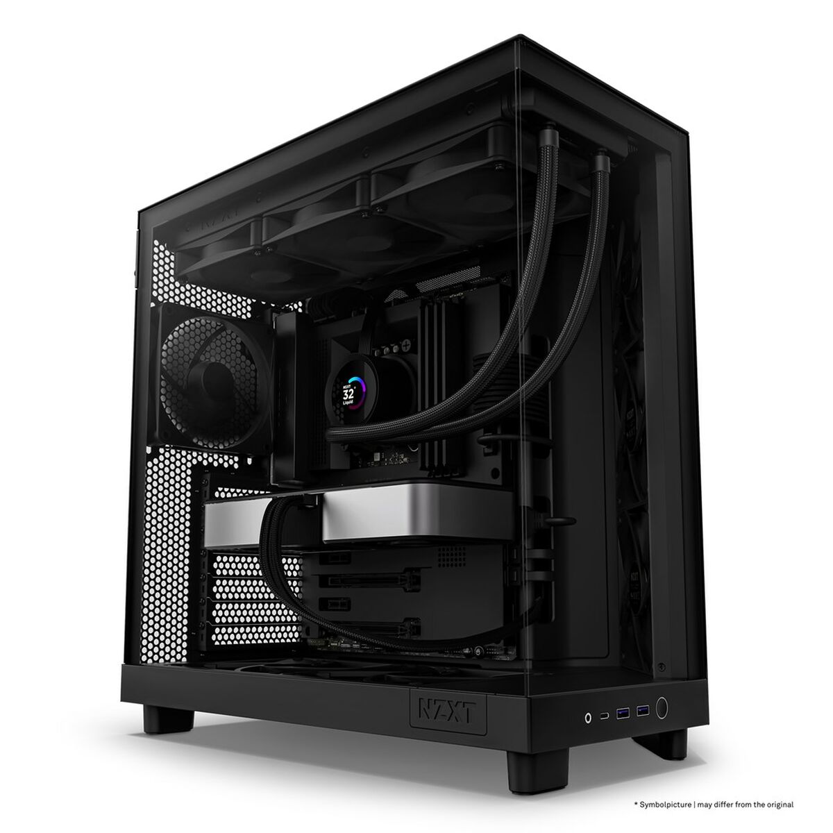 ATX Semitorn NZXT H6 Air Flow Svart - 6