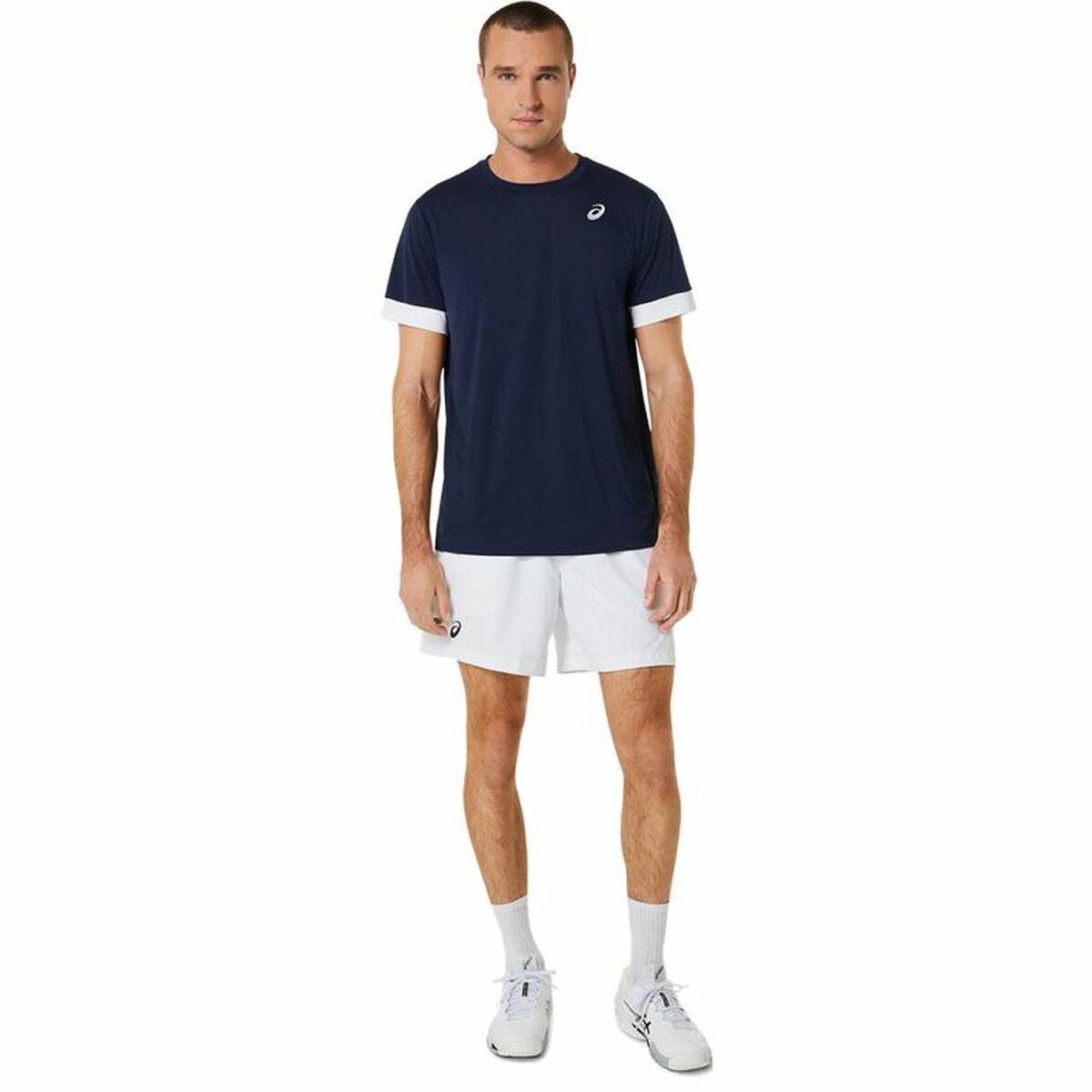 Sporttröja med ärmar Asics Court Marinblå Tennis - 5