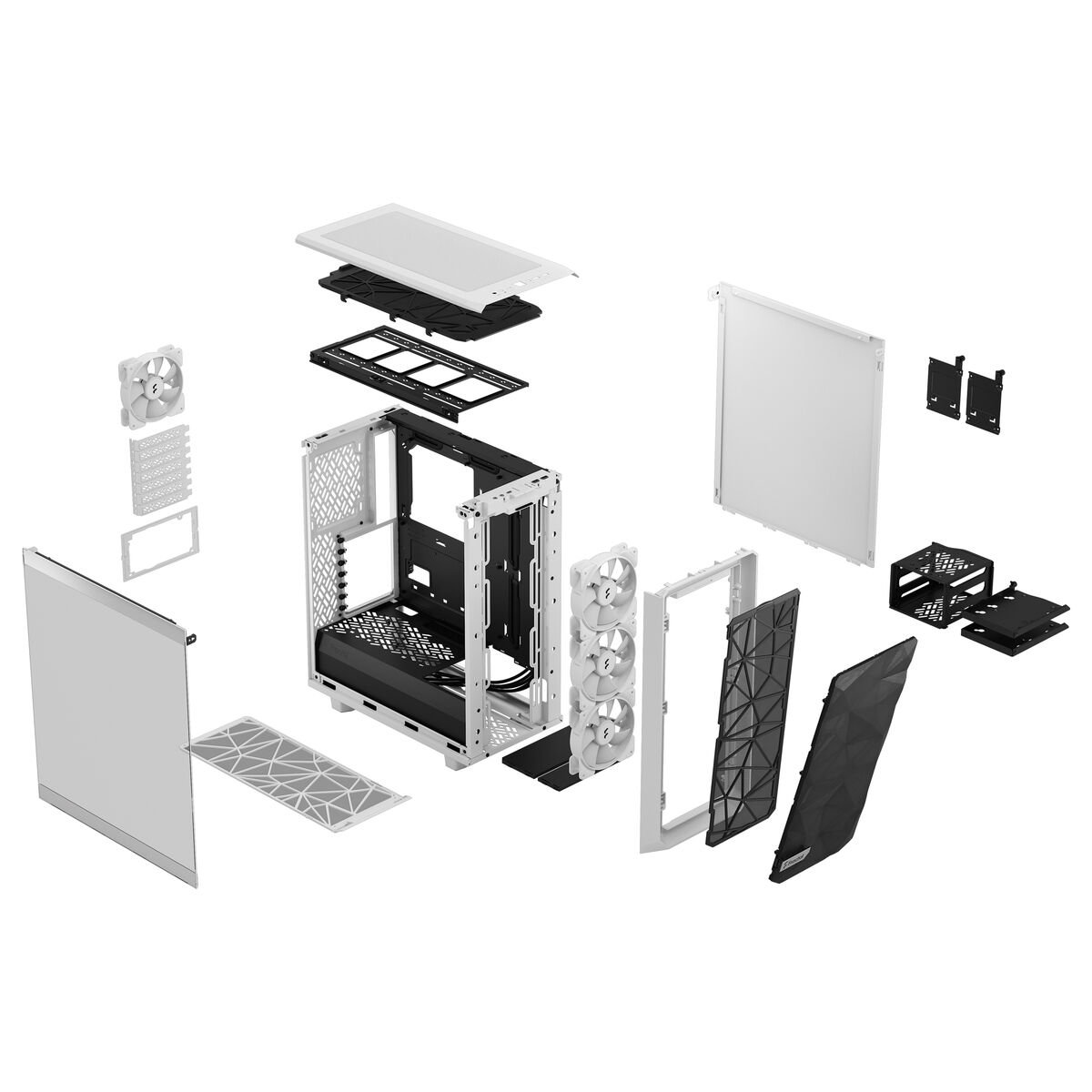 ATX Semitorn Fractal Meshify 2 Compact RGB Vit - 3