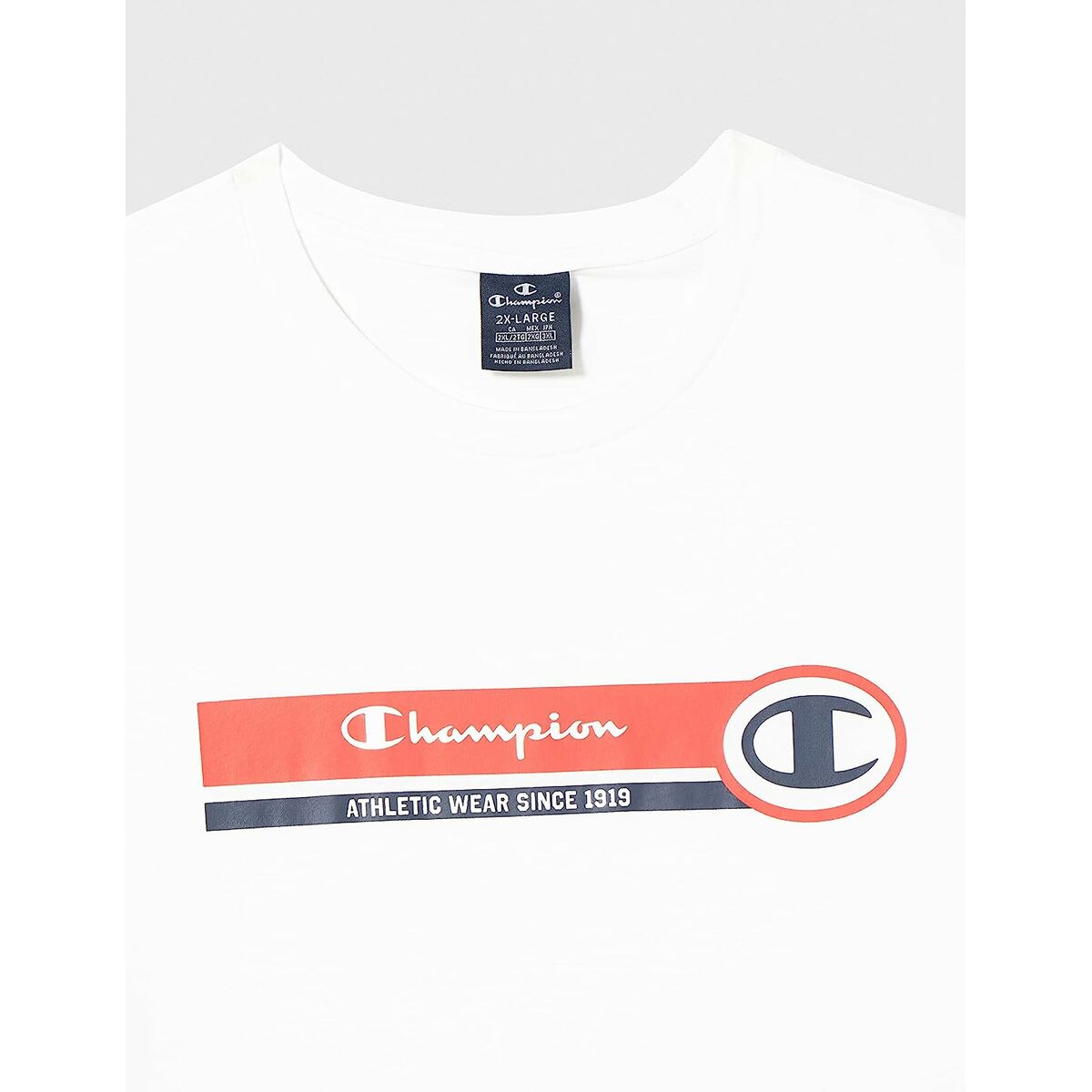 T-shirt med kortärm Herr Champion Crewneck Vit - 3