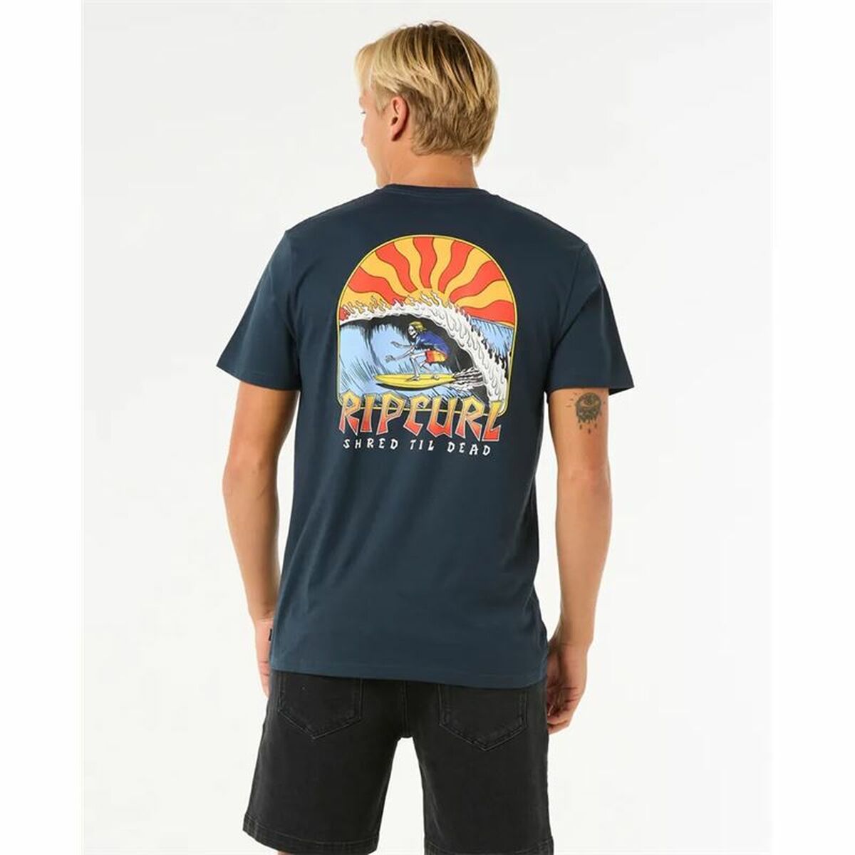 T-shirt med kortärm Herr Rip Curl Shred Til Tee Marinblå - 3