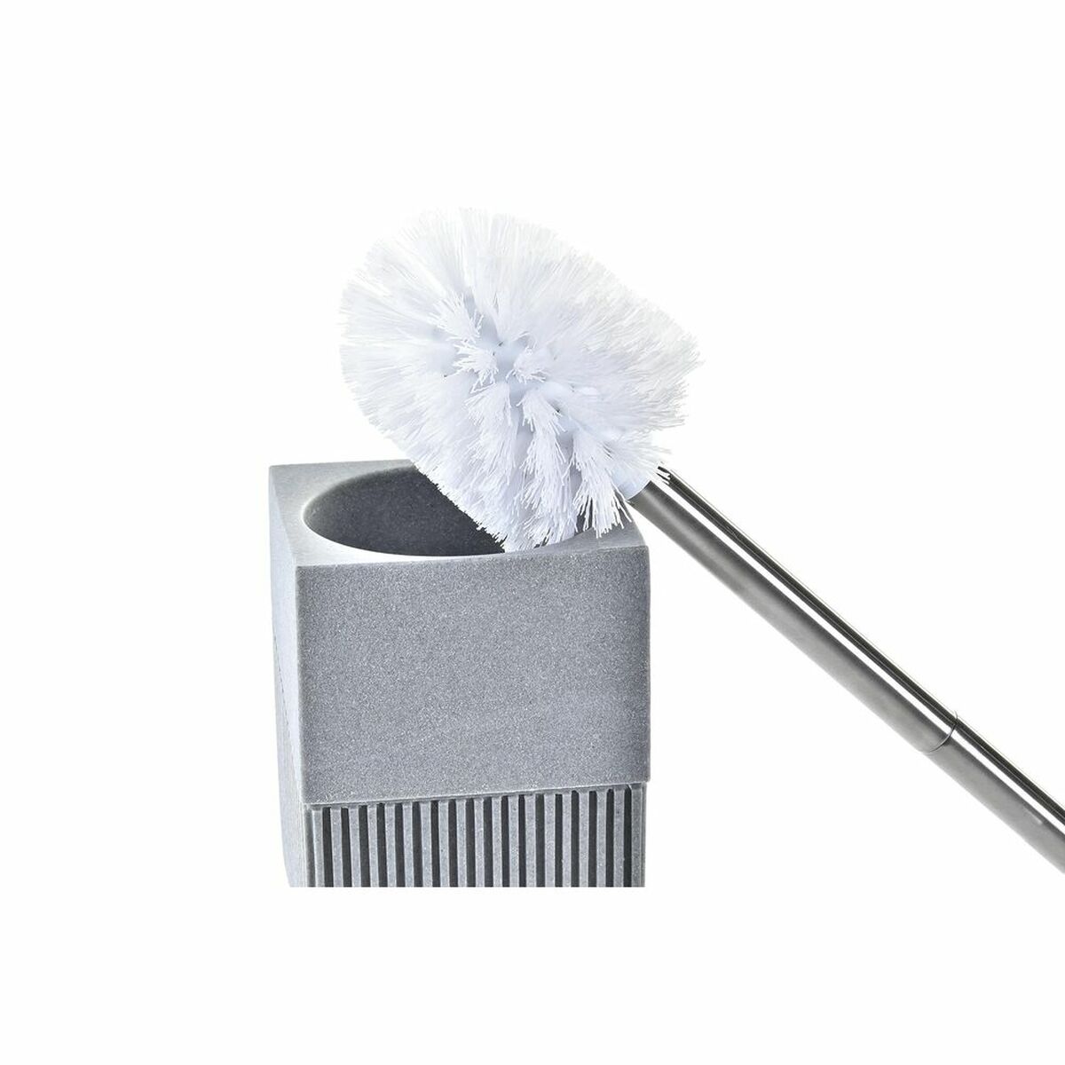 Toalettborste DKD Home Decor Scandi Silvrig Grå Rostfritt stål Aluminium Harts (9,5 x 9,5 x 37 cm) - 3