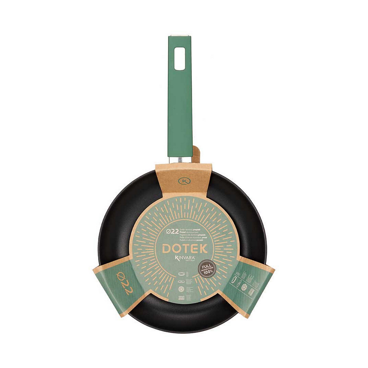 Non-stick-panna Svart Grön Ø 22 cm Aluminium - 3