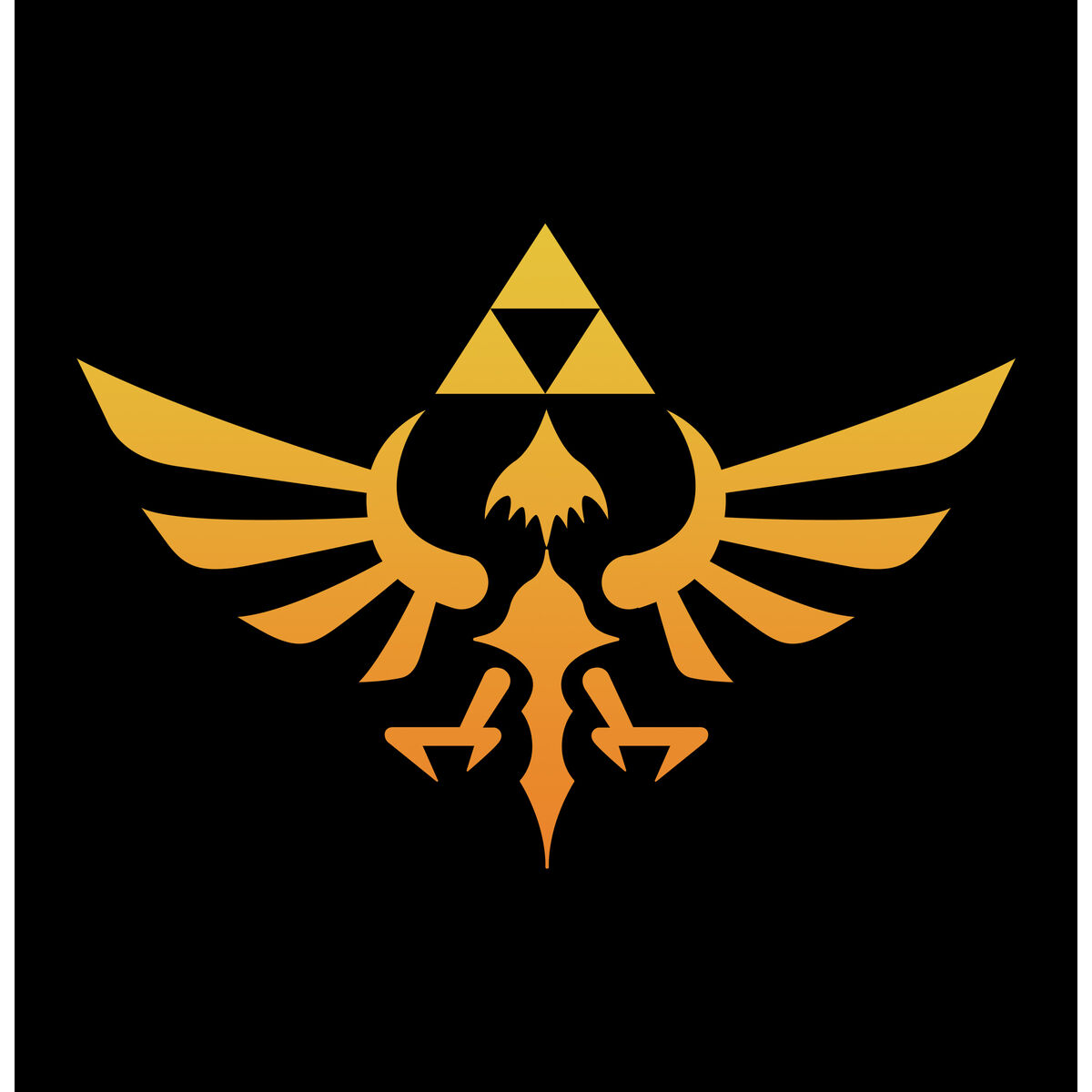 T-shirt med kortärm The Legend of Zelda Hyrule Logo Svart Unisex - 2
