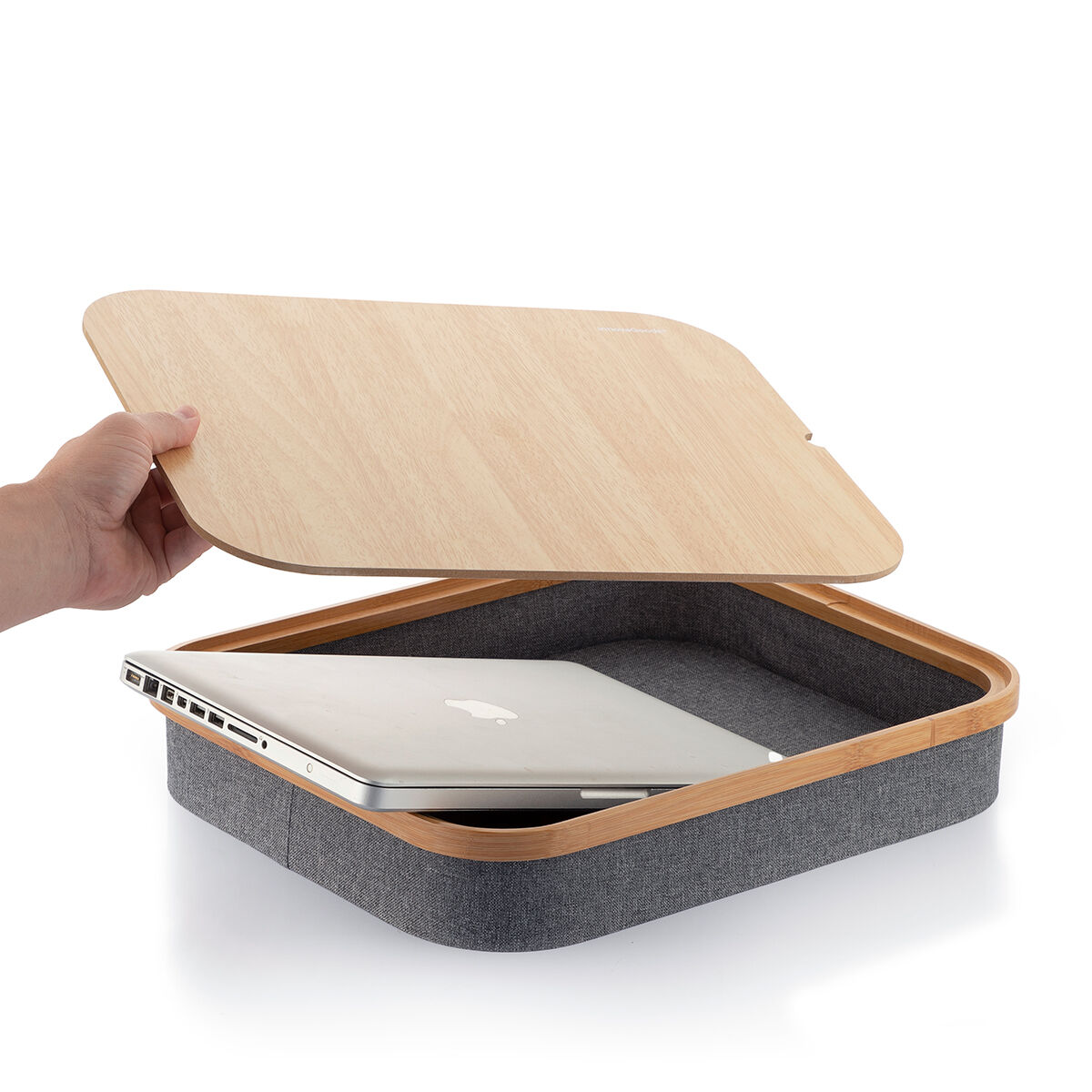 Transportabelt skrivbord för bärbara datorer med förvaringsfack Larage InnovaGoods - 20