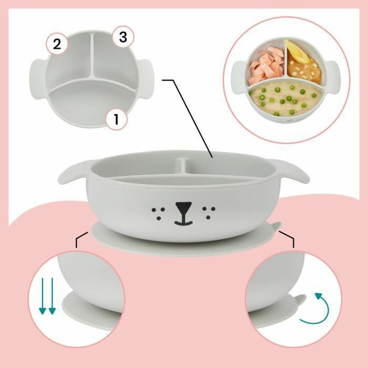 Servissats Babymoov Grön 4 Delar - 5