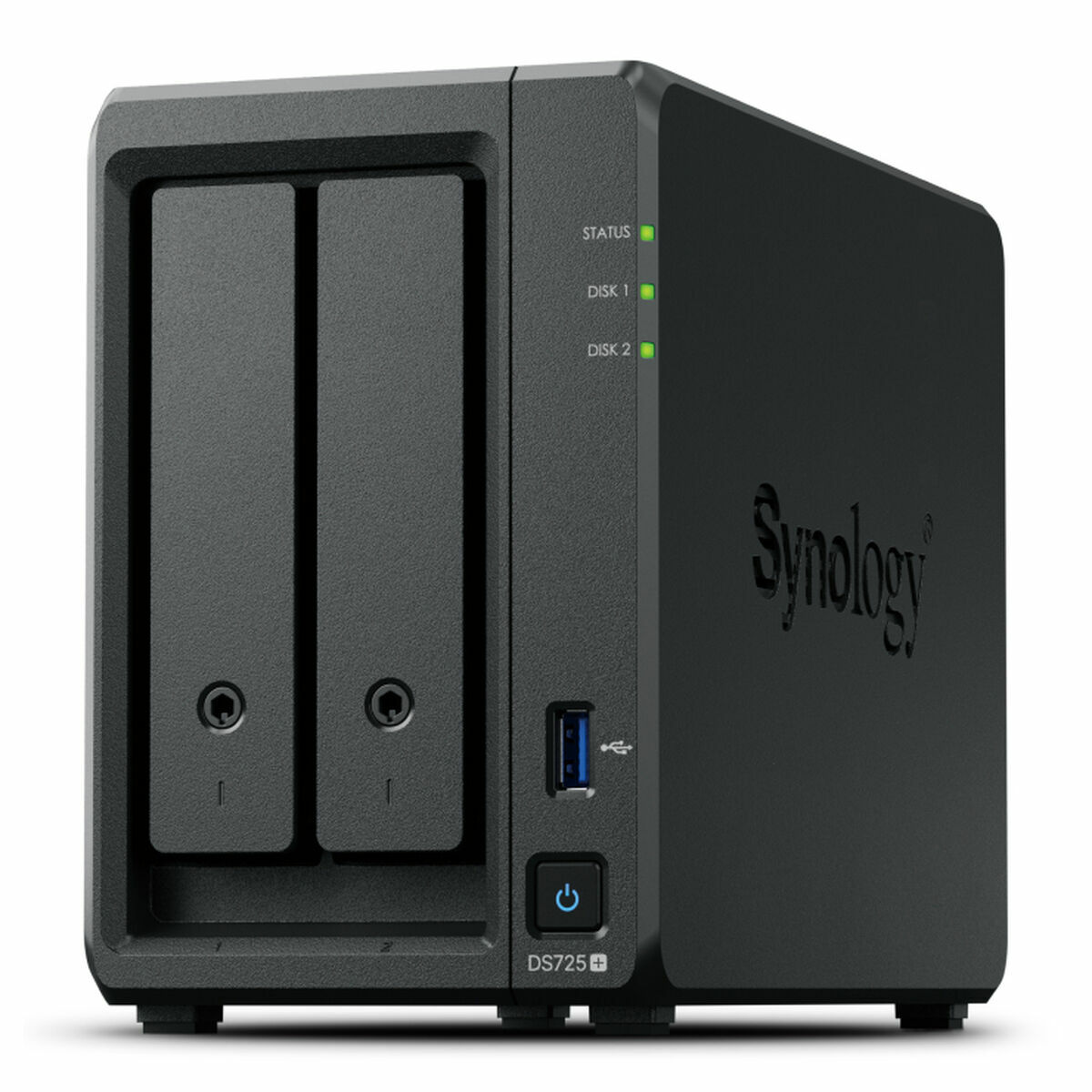 Nätlagringsenhet NAS Synology DS725+ Svart AMD Ryzen R1600