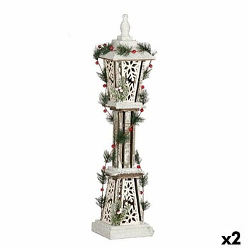 Belysning dekoration Krist+ YF21-10 Vit Röd Grön Trä 17 x 80 x 17 cm 18 x 80 x 18 cm (2 antal)