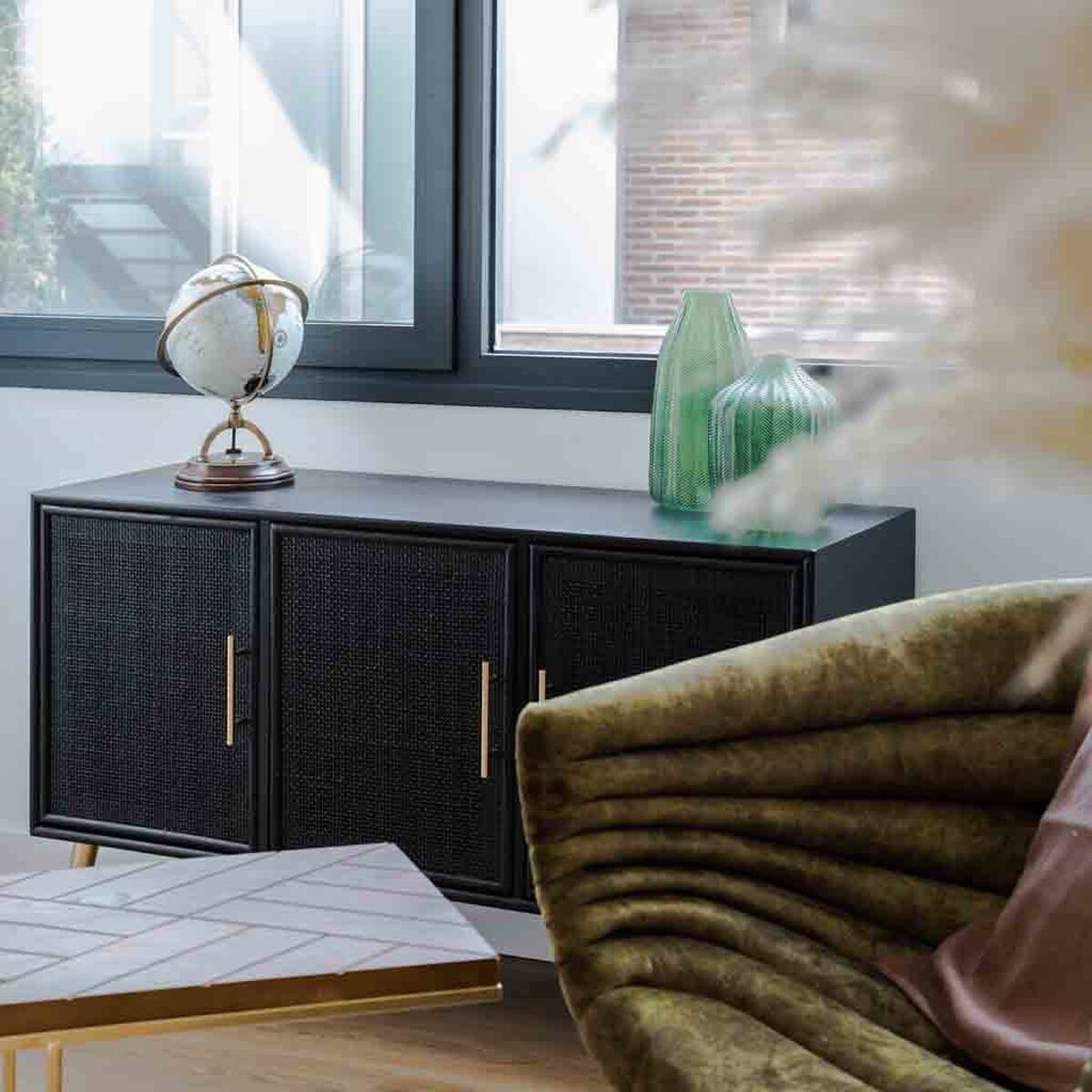 Skänk Alexandra House Living Svart Gyllene Trä MDF - 3