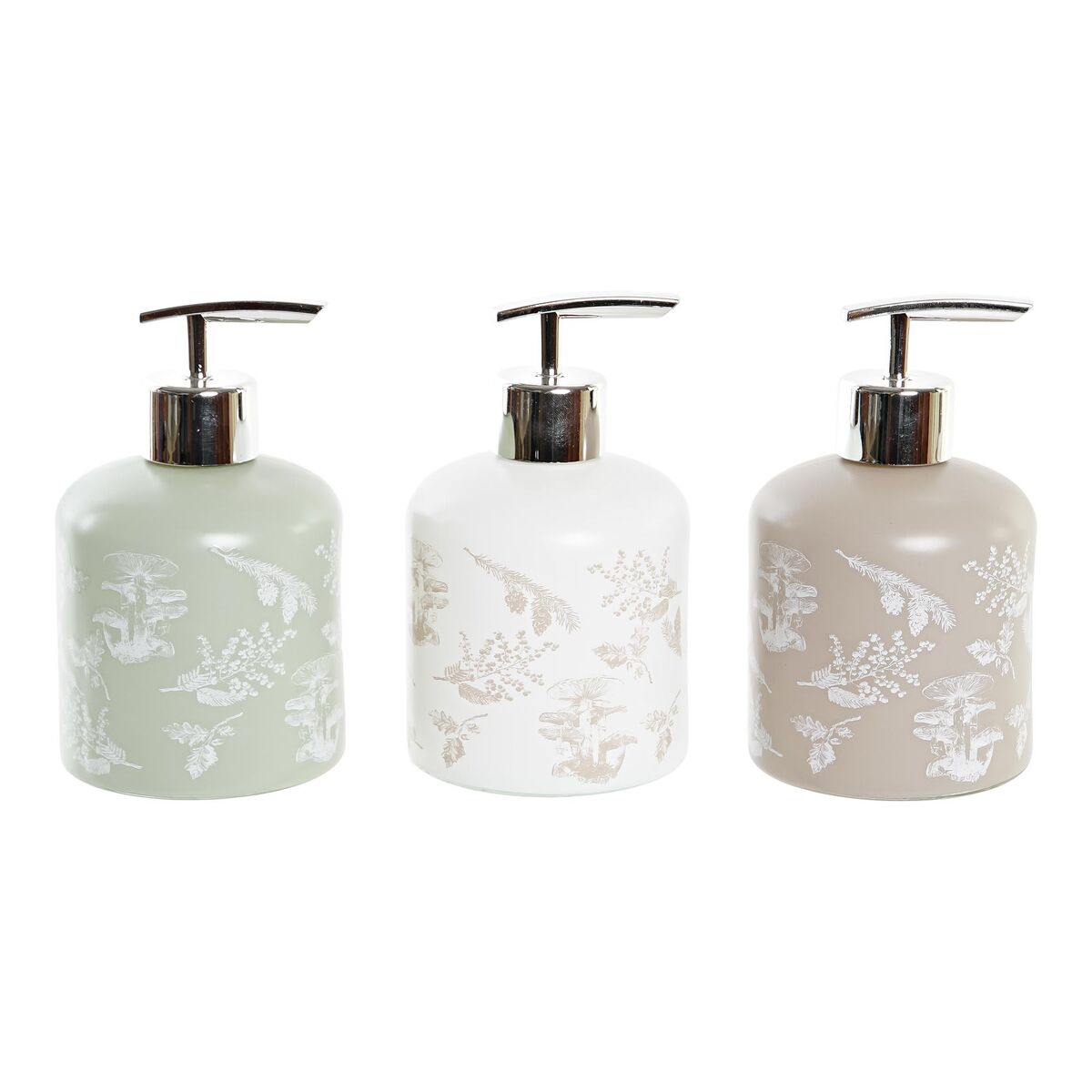 Tvåldispenser DKD Home Decor Glas ABS 350 ml (8 x 8 x 14 cm) (3 antal)