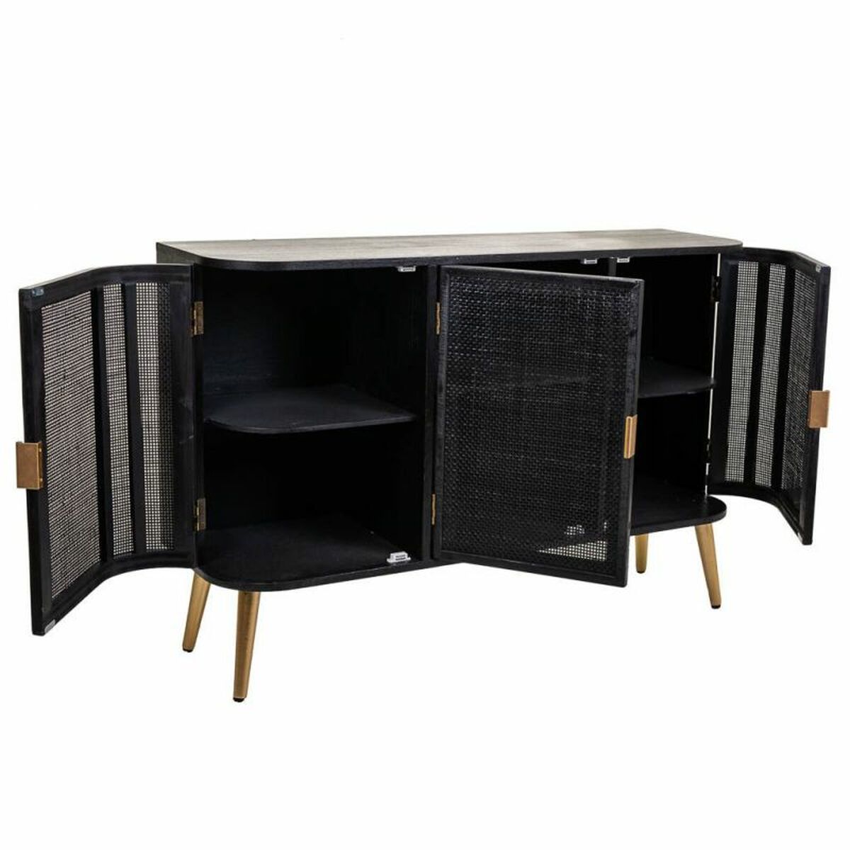 Skänk Alexandra House Living Svart Trä MDF 37 x 80 x 118 cm - 7