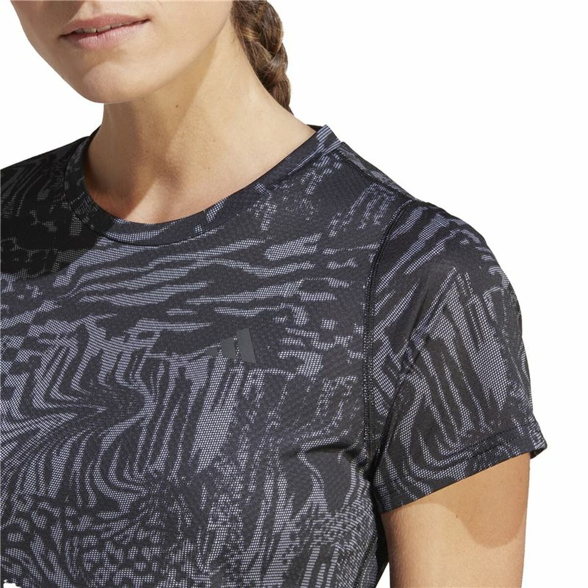 T-shirt med kortärm Dam Adidas Ri 3B Aop Svart - 5