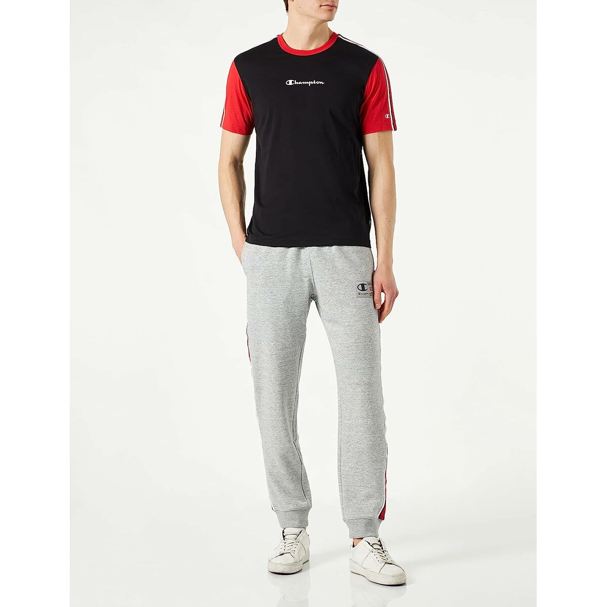T-shirt med kortärm Herr Champion Crewneck Svart - 7