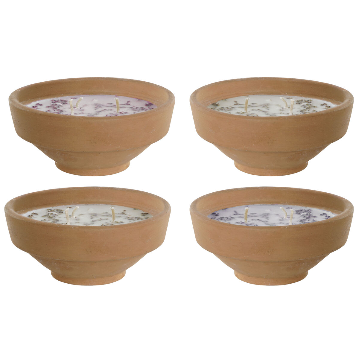 Doftljus DKD Home Decor Naturell Cottage 250 g (4 antal)