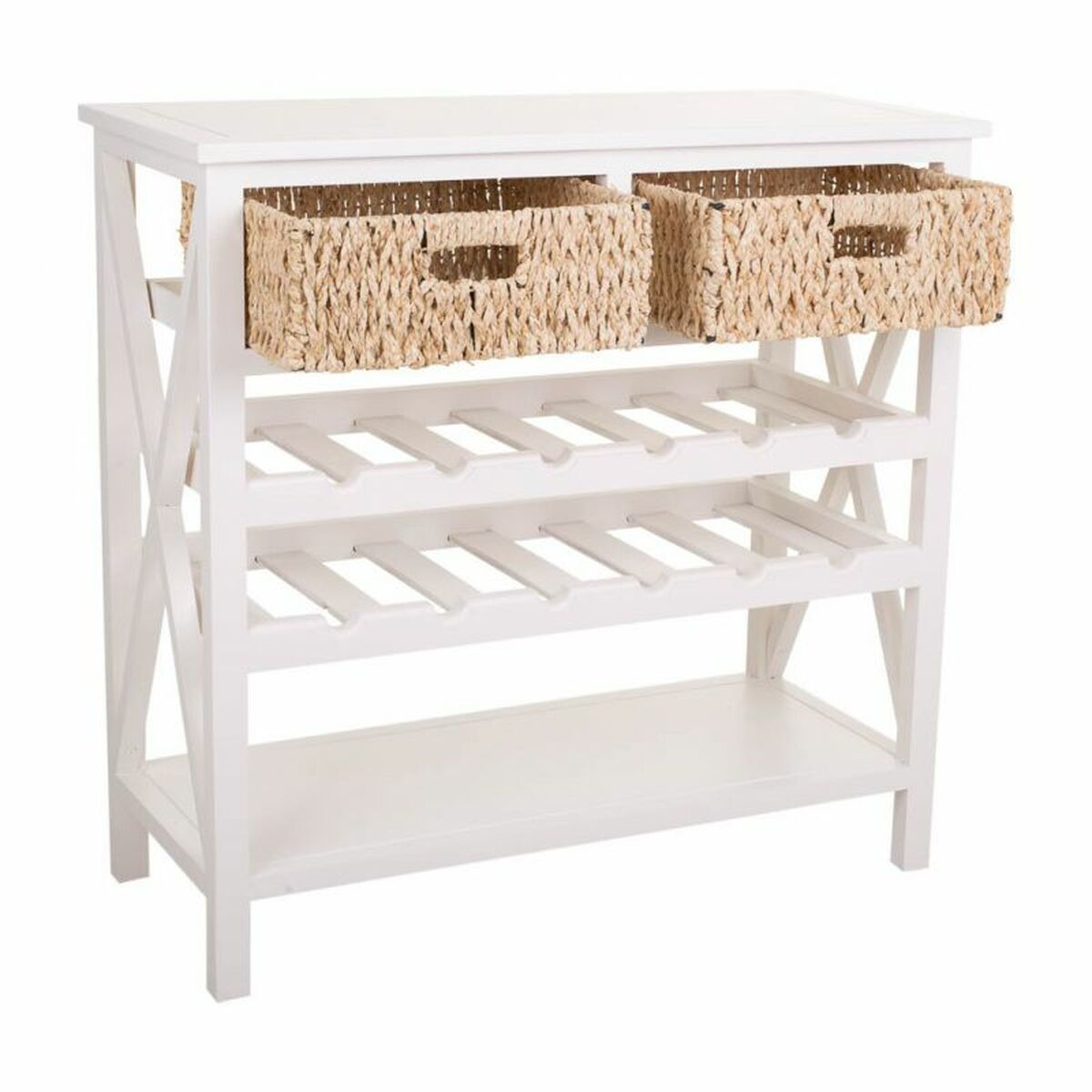 Skänk Alexandra House Living Vit Snöre Trä MDF 86 x 38 x 88 cm - 3