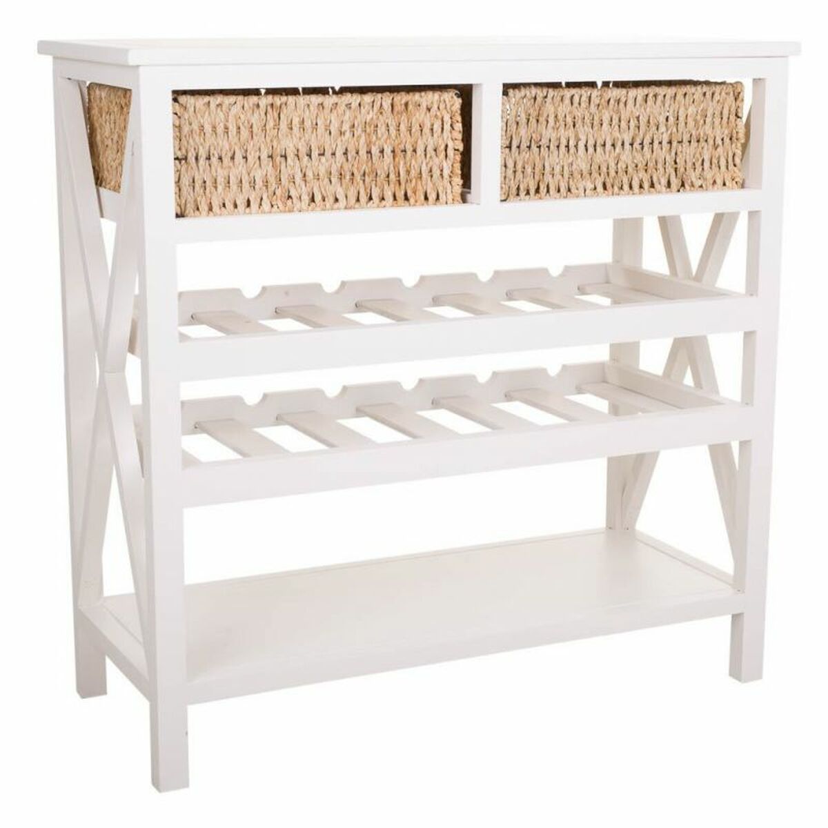 Skänk Alexandra House Living Vit Snöre Trä MDF 86 x 38 x 88 cm - 4