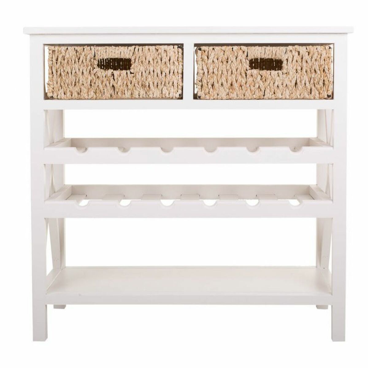 Skänk Alexandra House Living Vit Snöre Trä MDF 86 x 38 x 88 cm - 2