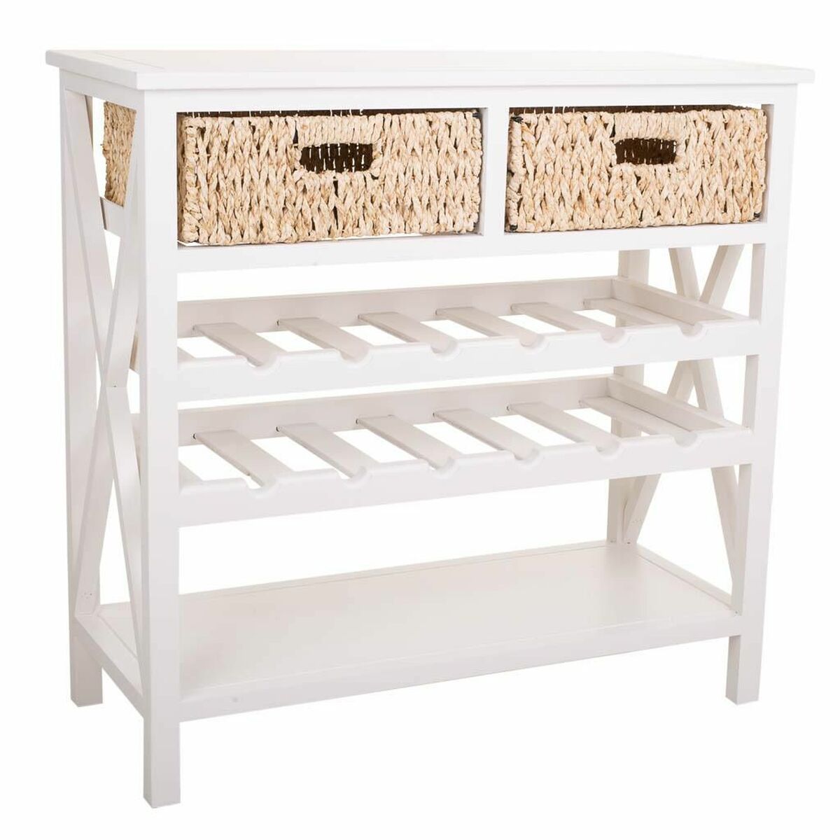 Skänk Alexandra House Living Vit Snöre Trä MDF 86 x 38 x 88 cm