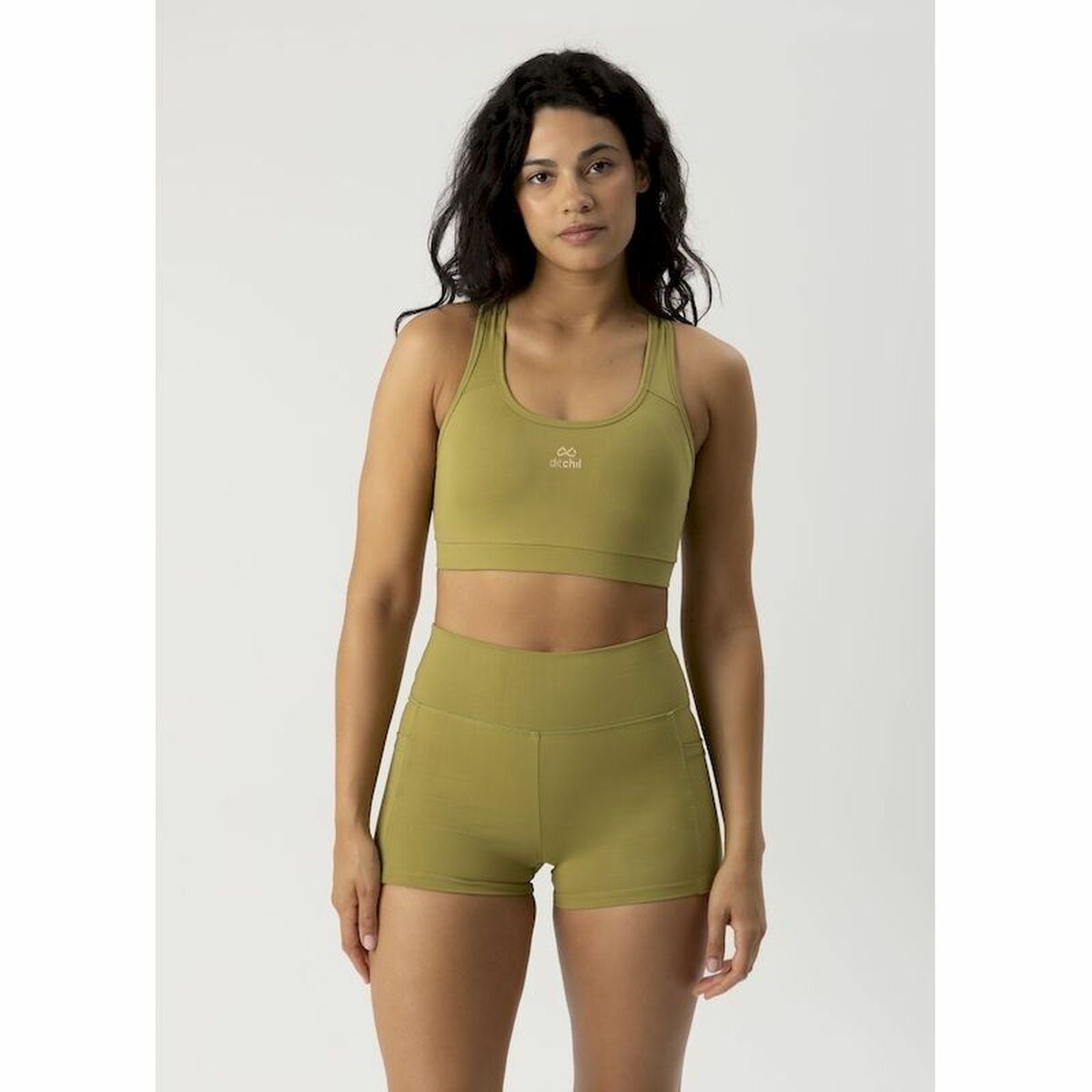 Sport-leggings, Dam Ditchil Ditchill Shortie Active Mujer Oliv Fitness - 3