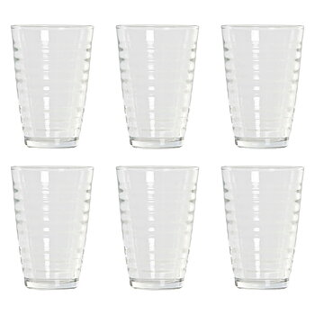 Glasset DKD Home Decor Transparent Glas 300 ml (6 pcs)