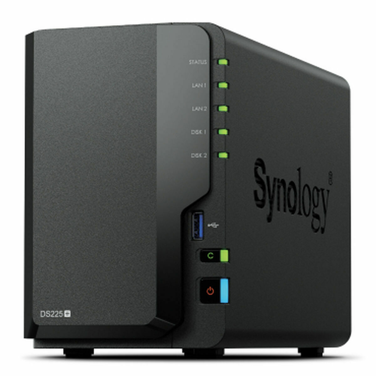 Nätlagringsenhet NAS Synology DS225P+ Svart Intel Celeron J4125 - 2