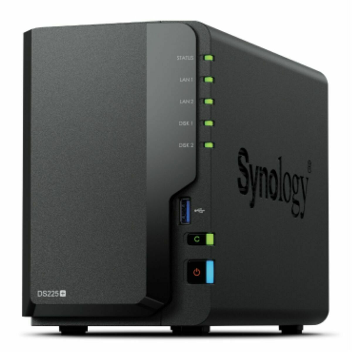 Nätlagringsenhet NAS Synology DS225P+ Svart Intel Celeron J4125